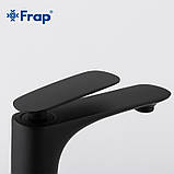 Змішувач для умивальника Frap F1052-57 високий, чорний, фото 4