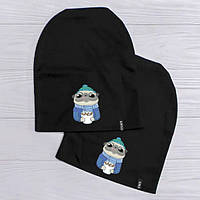 Жіноча шапка з прикольним мопсом