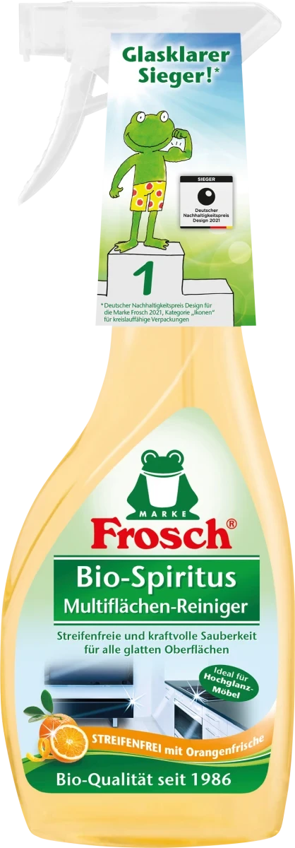 Універсальний засіб для прибирання в домі Frosch Bio-Spiritus, 500 мл