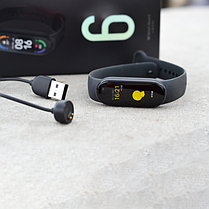 Фітнес браслет FitPro Smart Band M6 (смарт годинник, пульсоксиметр, пульс). Колір чорний, фото 2