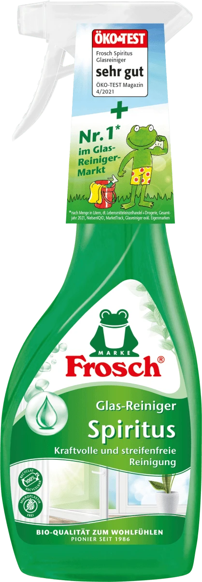 Засіб для чищення скла Frosch Spiritus Glas-Reiniger, 500 мл