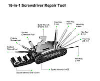 Велоаптечка ремнабор мультитул шестигранник отвёртки спицной ключ