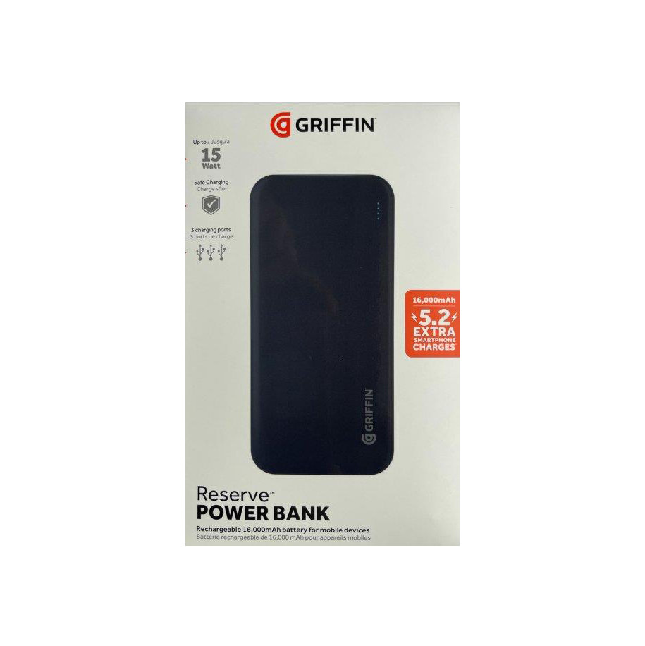Портативний зарядний пристрій GRIFFIN для USB 16000MAH GP-148-BLK