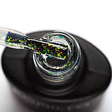 Komilfo No Wipe Chameleon Top – Топ без липкого шару з пластівцями Єдиноріг, 8 мл, фото 5