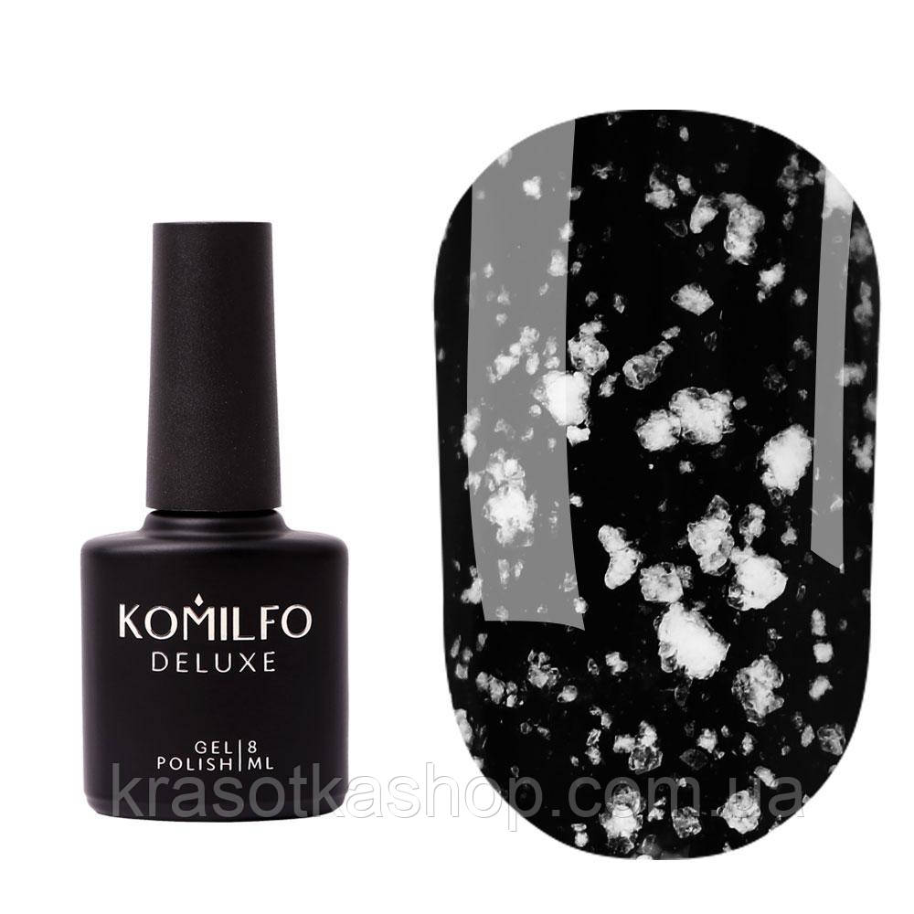 Топ Komilfo No Wipe SNOW Top - Топ без липкого шару з білими частинками, 8 мл