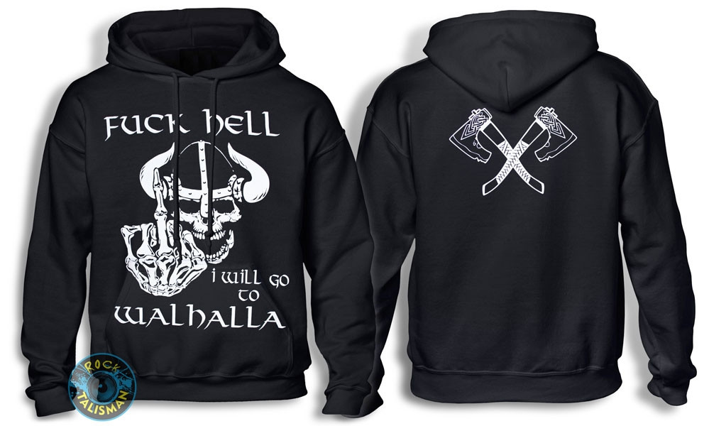Толстовка Худі WALHALLA  Fuck Hell вікінг