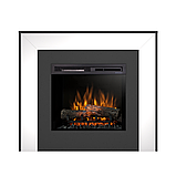 Електрокамін Zuni з 23-дюймовою вставкою Чорний/Кремово-білий глянець, фото 2