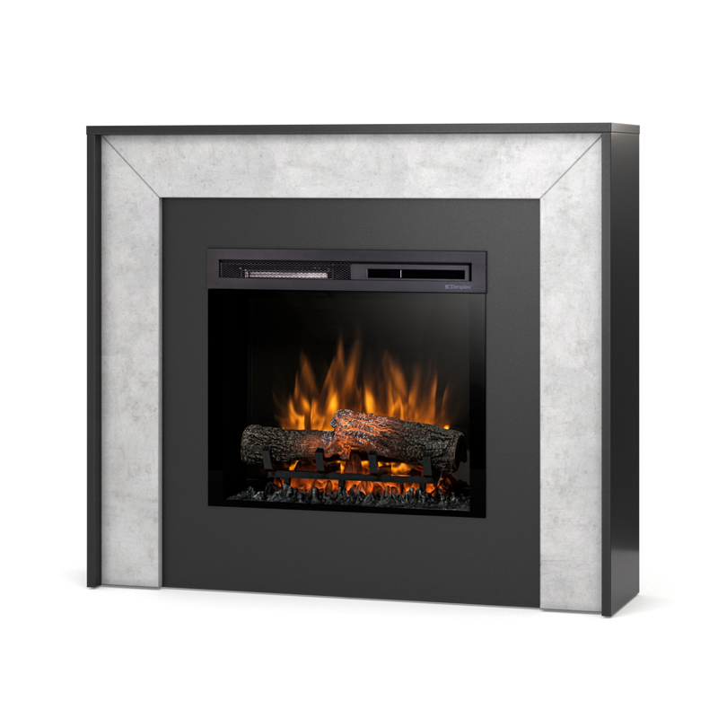 Електрокамін Warmtec Zuni з 23-дюймовою Чорний / Бетон