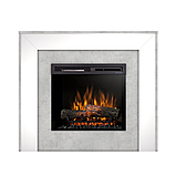 Електрокамін Warmtec Zuni з 23-дюймовою вставкою Бетон / Кремово-білий глянець, фото 2