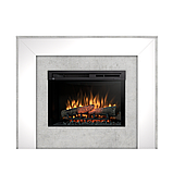 Електрокамін Zuni з 23-дюймовою вставкою Бетон / Кремово-білий глянець, фото 2