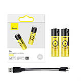 Батарейки акумуляторні BASEUS AA Rechargeable Li-ion Battery PCWH000211, 2 шт., фото 4