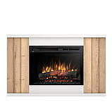 Електрокамін Paria з 26-дюймовою вставкою Білий матовий / Світлий дуб, фото 2