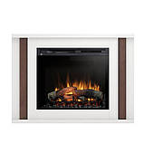 Електрокамін Paria з 28-дюймовою вставкою Білий матовий / Темний дуб, фото 2