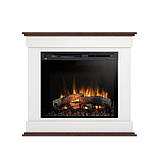 Електрокамін Lenox із 28-дюймовою вставкою Білий матовий / Темний дуб, фото 2