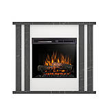 Електрокамін Kelso з 23-дюймовою вставкою Білий матовий / Чорний мармур, фото 2