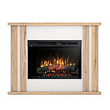 Електрокамін Kelso з 26-дюймовою вставкою Білий матовий / Світлий дуб, фото 2