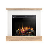 Електрокамін Jukon з 28-дюймовою вставкою Білий матовий / Світлий дуб, фото 2