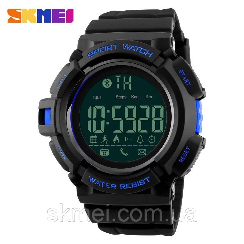 Умные часы SKMEI 1245 c Bluetooth (Blue) - фото 1 - id-p509837254