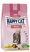 Сухой корм Happy Cat Junior Land Geflügel для молодых кошек с 4 месяцев до 1 года со вкусом птицы, 10 кг