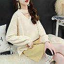 Жіночий ангоровий светр вільного крою з вирізом краплею (р. 42-46) 10KF2109, фото 5