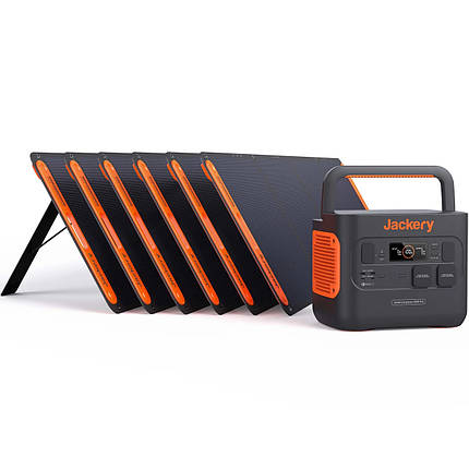 Сонячний генератор Jackery 2000 Вт/год (Explorer 2000 PRO + 2 Solarsaga 200 W) J2000, фото 1