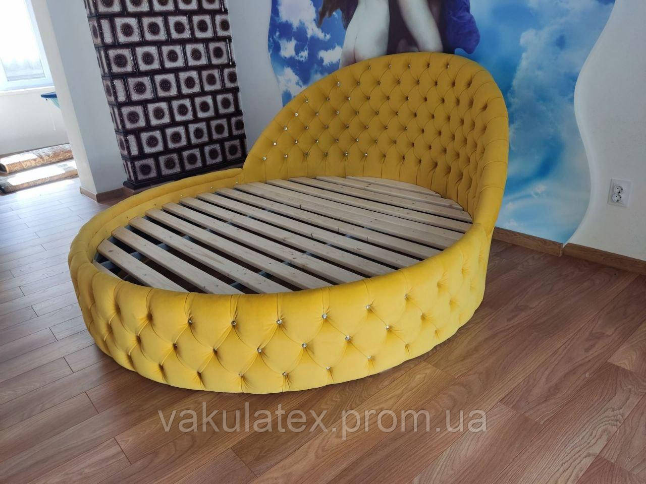 Меблева тканина Велюр для перетягування ліжка Жовтий велюр для меблів