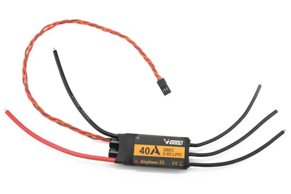 Регулятор ходу для літаків VGOOD 40A 2-6S для керування швидкістю обертів двигунів авіамоделей