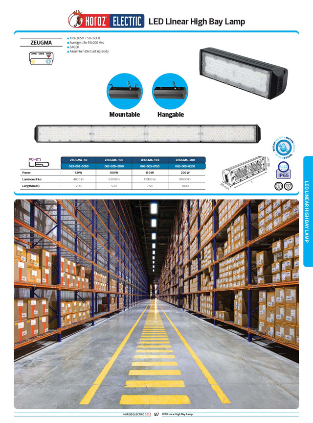 Линейный LED Светильник Horoz ZEUGMA 100W IP65 520мм