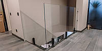 Ограждение стеклянное для лестницы, атриума, площадки на стойках GUSTAVO стекло 10 мм закаленное прозрачное