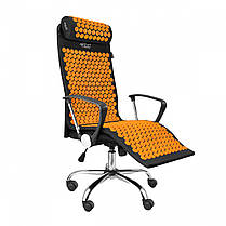 Коврик акупунктурний з валиком 4FIZJO Аплікатор Кузнецьова 128 x 48 см 4FJ0049 Black/Orange, фото 4