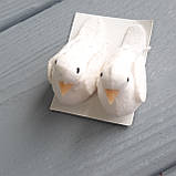 Пташка біла — маленький блакитний 3.5 см (ціна за пару), фото 4