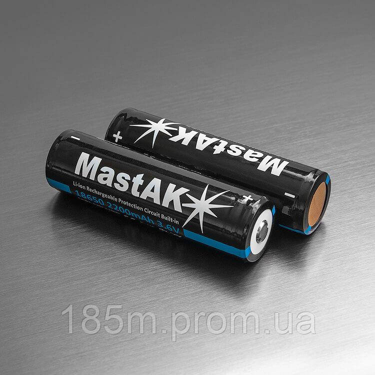 MastAK 18650 2200 mAh 3.6V Li-on + плата защиты - фото 2 - id-p1694839156