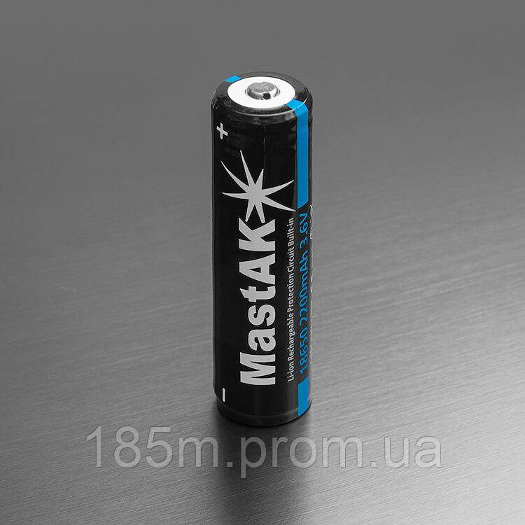 MastAK 18650 2200 mAh 3.6V Li-on + плата защиты - фото 3 - id-p1694839156