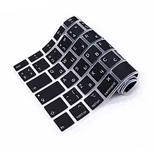 Накладка на клавіатуру для MacBook Air 13" (2018-2021) Black з російськими літерами. Європейська розкладка, фото 5