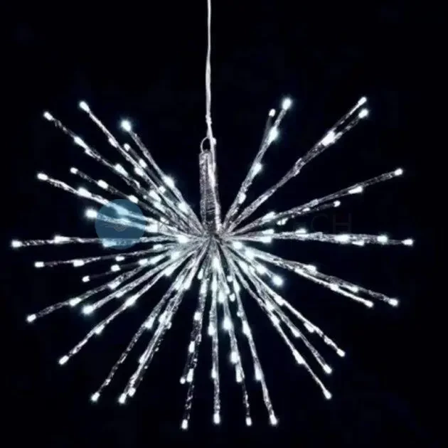 Новогодняя гирлянда фейерверк RD-268 110LED 35см, светодиодная гирлянда цвет лампочек - Белый - фото 7 - id-p1694833610