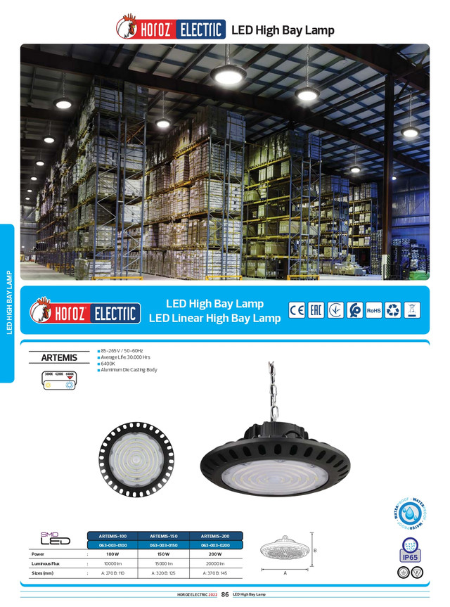 Подвесной Круглый LED Светильник High Bay Horoz каталог