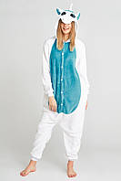 Пижама кигуруми Jamboo Единорог Бело-голубой M (155-165 см)