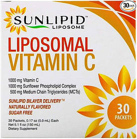 Ліпосомальний вітамін C (Liposomal Vitamin C) SunLipid 30 пакетиків по 5 мл