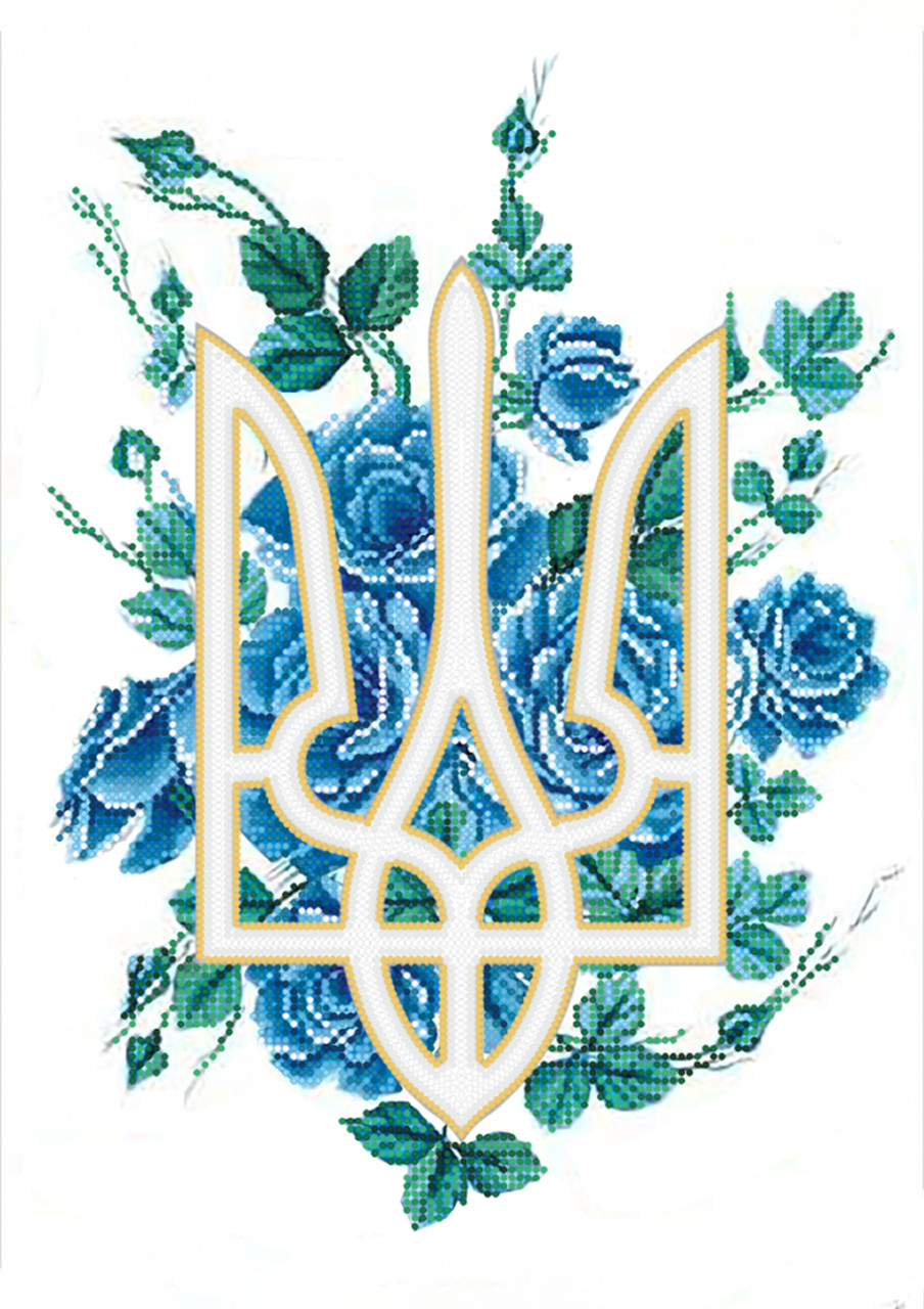 Схема вишивки бісером на габардині Герб у кольорах  ТА-508