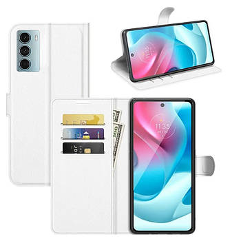 Чохол-книжка Litchie Wallet для Motorola G200 White