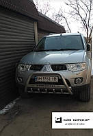 Защита переднего бампера - Кенгурятник Mitsubishi Pajero Sport (08-15)