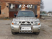 Защита переднего бампера - Кенгурятник Mitsubishi Pajero Wagon 3 (2000-2006)