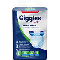 Подгузники-трусики Giggles для взрослых L 100-150 см, 30 шт