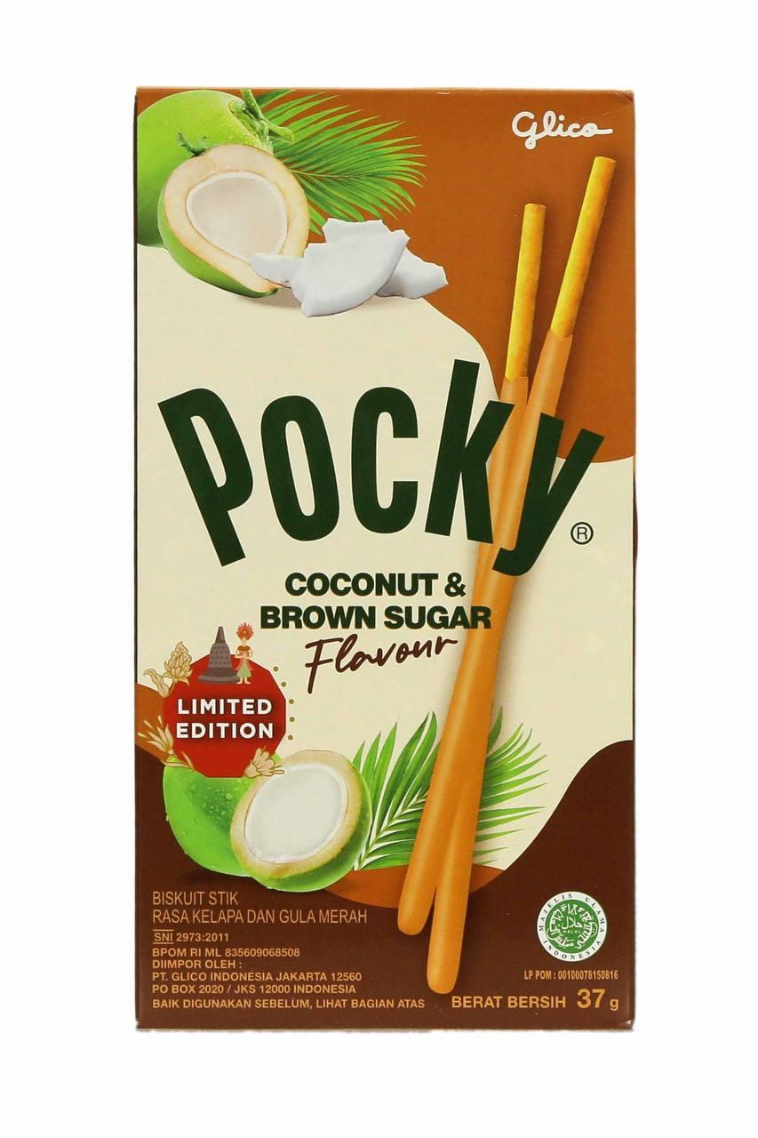 Японська соломка Покі з кокосом і коричневим цукром Glico, 40 г
