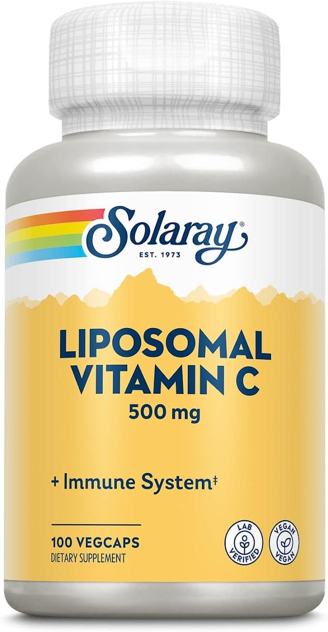 Ліпосомальний вітамін С (Liposomal Vitamin C) 500 мг Solaray 100 рослинних капсул, фото 1