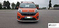 Защита переднего бампера (нержавеющая труба - ус) Fiat Fiorino (2017+)