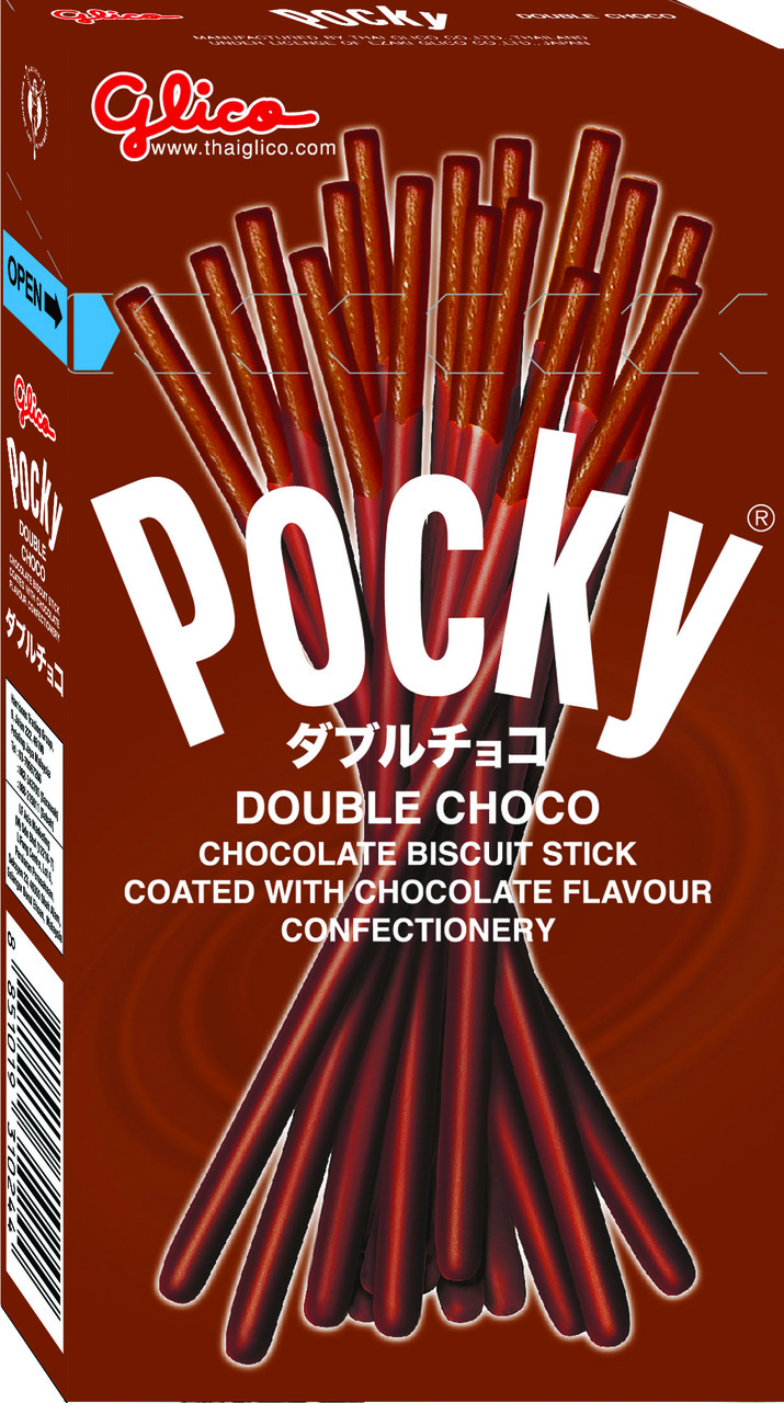Японська соломка Покі з подвійним шоколадом Glico, 40 г