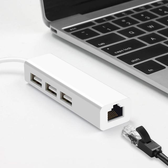 Мережна карта USB + USB Type-C з USB хабом OTG Ethernet RTL8152 для Android TV MiBox Windows 7 8 10 XP Mac OS