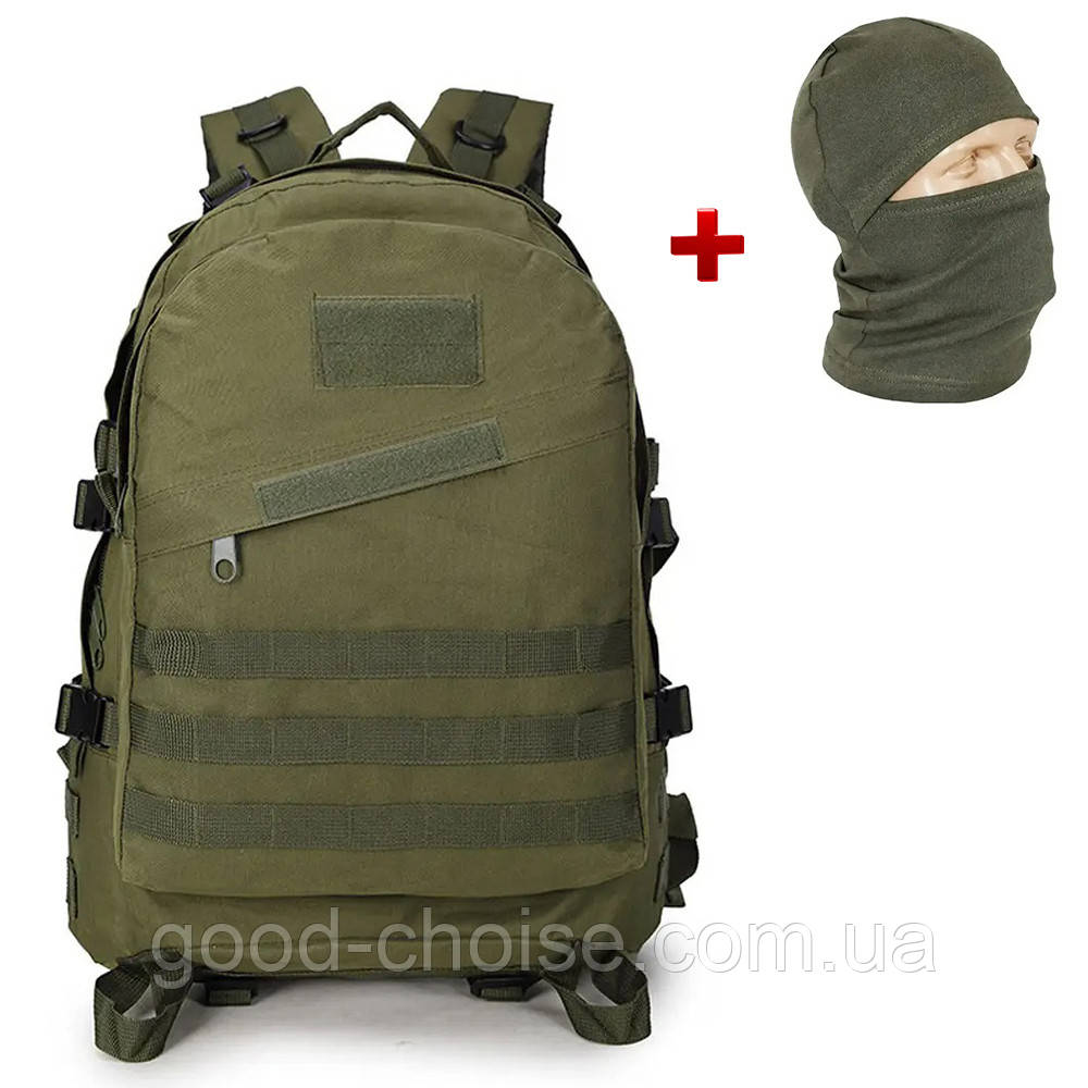 Тактичний рюкзак на 40л M11 US Army + Подарунок Балаклава тактична трикотажна, Зелена