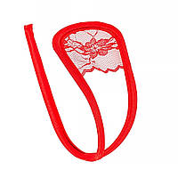 С стрінги червоні з мереживом унісекс - розмір універсальний